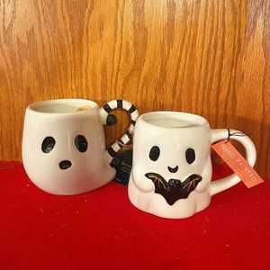 Halloween ghost mugs set hand painted